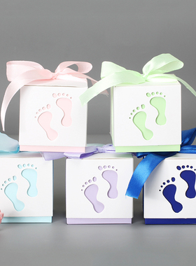 5Pcs Baby Feet Candy Gift Box Birthday First Communion Girl