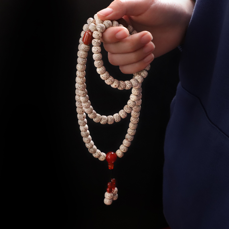 星月菩提108颗佛珠手串正月高密男女菩提子项链玛瑙配饰念珠手链