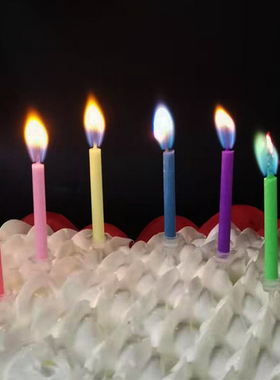 6Pcs/Pack Nature Plants Fragrant Birthday Party Rainbow Flam