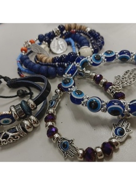 波西米亚多层串珠手环海边度假沙滩手錬女复古民族风手镯手錬女生