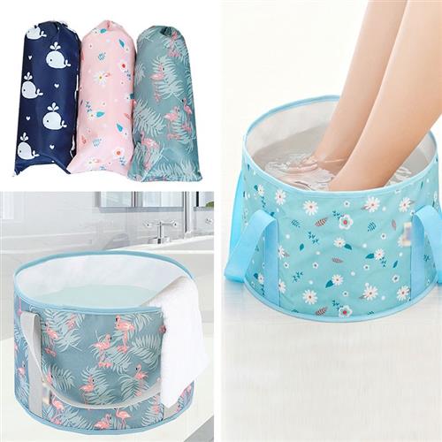 泡脚洗漱装水桶旅行水桶盆子储水袋旅行桶帆布圆形折叠水盆软水袋