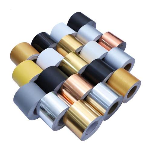 加厚踢脚板墙贴仿金属色贴纸玻璃门框画框不锈钢铝合金翻新装饰贴