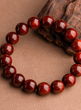 正宗印度小叶紫檀木手串男民族风佛珠念珠文玩手链女情侣学生饰品