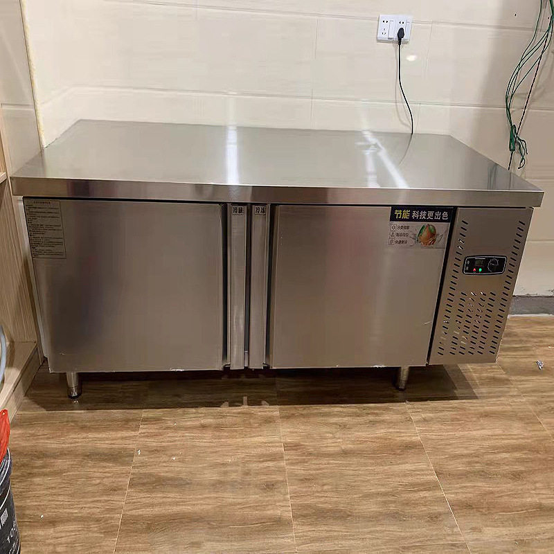 新品商用不锈钢保鲜工作台厨房冷藏柜冷冻双温冰箱打荷台奶茶店操