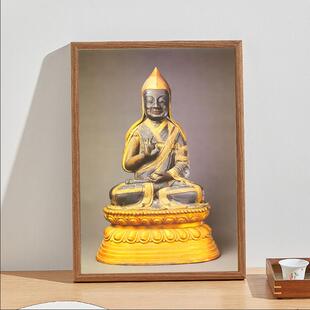 第六世班禅额尔德尼罗桑华丹益希画像挂画佛像相框摆台供奉摆件