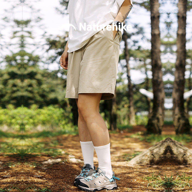 Naturehike挪客纯色速干短裤2025夏季男款户外徒步运动休闲五分裤