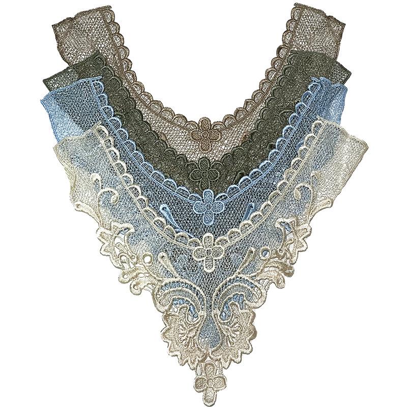 水溶蕾丝领花 镂空刺绣胸花 DIY花边辅料 立体绣花衣领