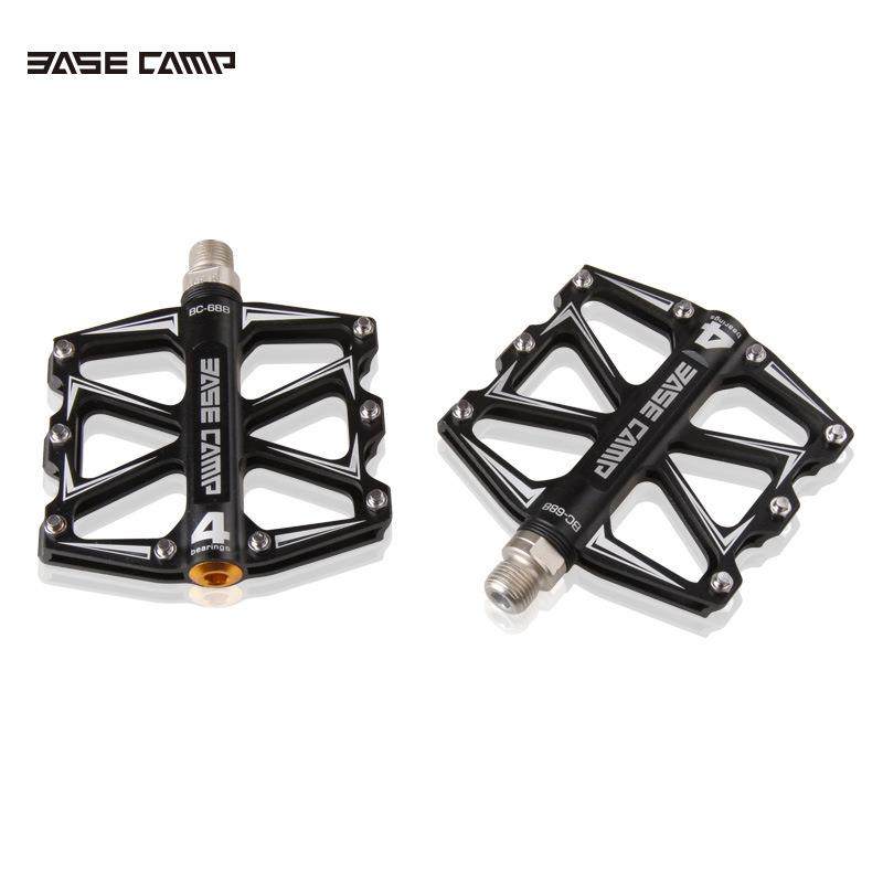 跨境自行车脚踏 4培林轴承铝合金防滑加大加宽脚踏板通用骑行装备