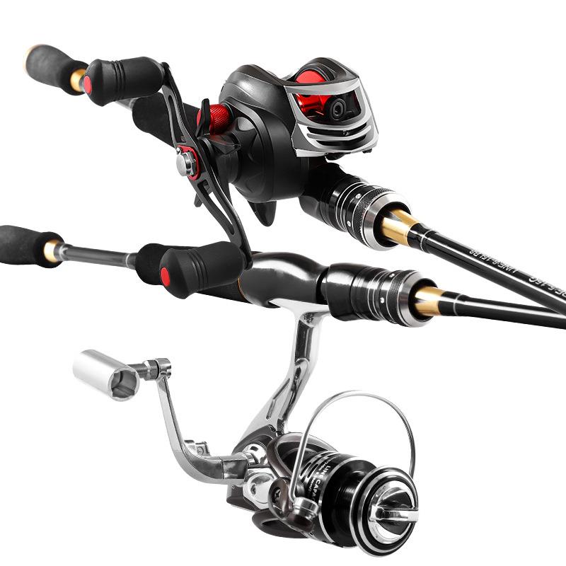 路亚竿ML调 直柄枪柄碳素远投杆抛竿插节黑鱼翘嘴竿海竿套装 鱼竿