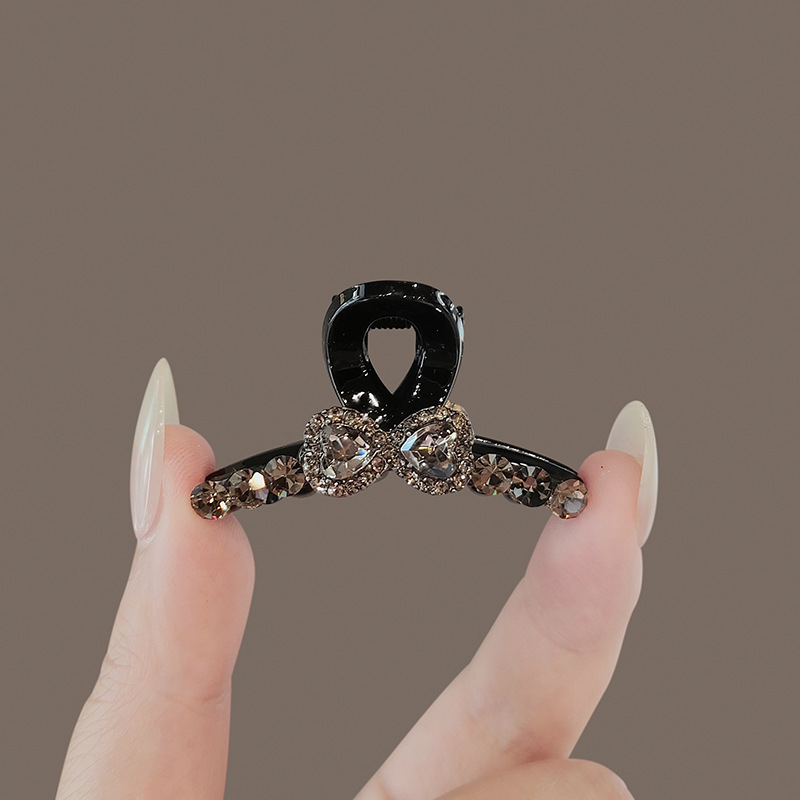 夏季新款小号精致水钻蝴蝶结抓夹半扎发刘海边夹公主头发饰小夹子