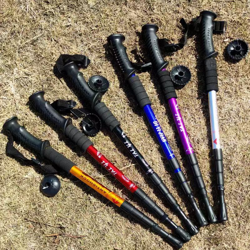 登山杖手杖通用便携式伸缩爬山拐杖专业超轻户外徒步拐棍碳纤维