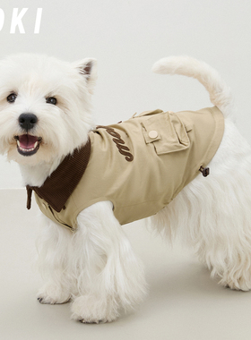 KOKI狗狗衣服春夏户外运动工装马甲可牵引中小型西高地雪纳瑞