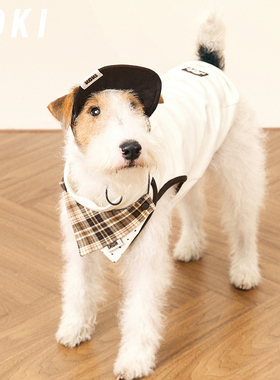 KOKI宠物秋冬打底衣背心无袖口水巾含帽亲肤居家自热耐脏中小型犬