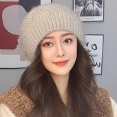 妈妈时尚 双层保暖帽子女冬季 2025新款 洋气包头帽针织毛线帽堆堆帽