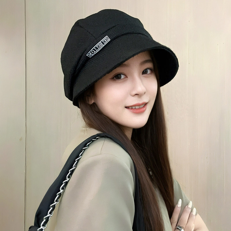 帽子女款2025新款春秋时尚百搭大头围显脸小防晒帽渔夫帽鸭舌帽女