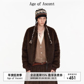 Ascent Age 环保水貂顺毛绒感拼接罗纹领抗风保暖廓系毛外套