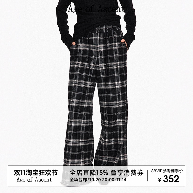AgeofAscent50羊毛格纹休闲裤