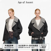 Ascent Age 正反双面撞色松弛感廓系穿双腰带造型感双面呢大衣