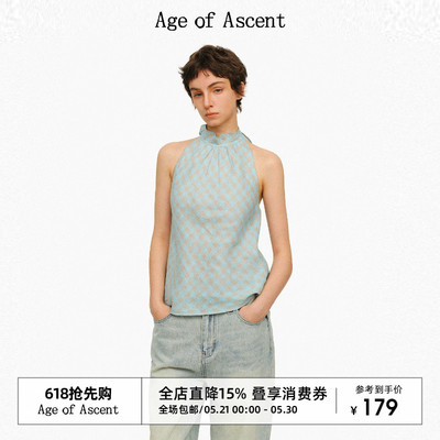 AgeofAscent亚麻蓝格纹吊带