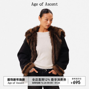 城市御冬拒绝臃肿撞色连帽宽松环保毛保暖外套夹克 Ascent Age