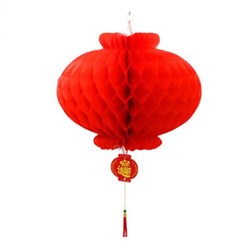 塑纸灯笼大红灯笼蜂窝红r灯笼节日春节结婚喜庆商场户外装饰小灯