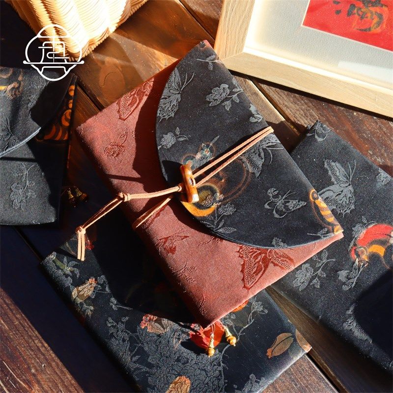 真我 柿柿如意香云纱 书衣手账非遗C真丝新中式手工手帐本布套装A,文具电教/文化用品/商务用品,手帐/日程本/计划本,淘宝优惠券,粉丝福利购,淘宝优惠卷