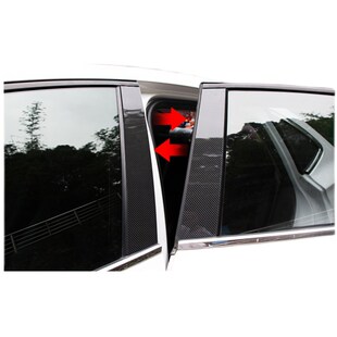 装 O饰车窗饰条碳纤维中柱贴 Q70QX30QX50改装 适用于英菲尼迪Q50L