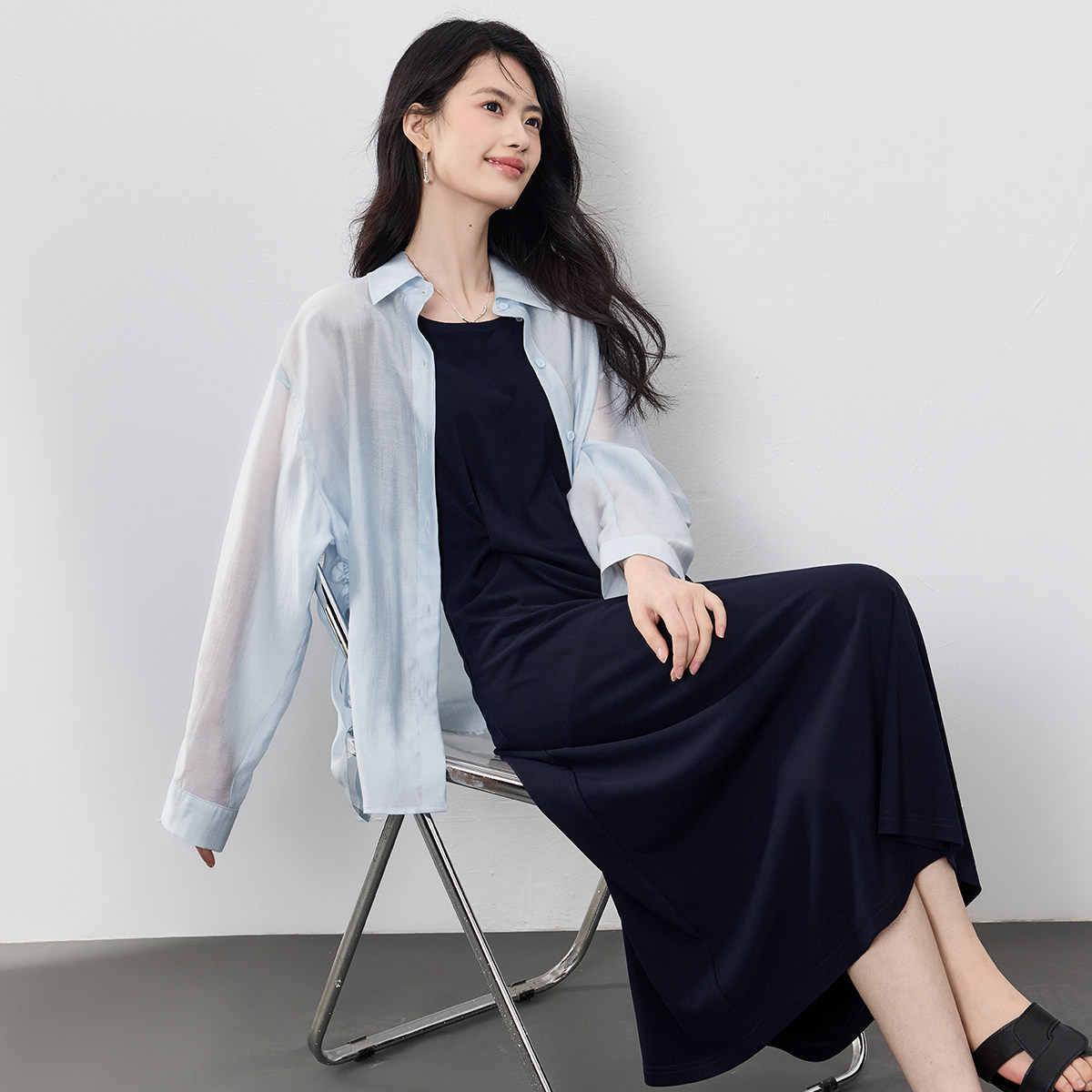 SeRinaBlue裙子套装女两件套图片