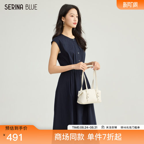 气质通勤收腰连衣裙女