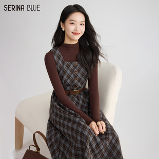 套装 SeRinaBlue商场同款 背心连衣裙针织衫 法式 女士两件套 2025冬季