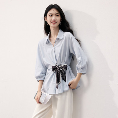 SeRinaBlue轻奢减龄女士衬衫