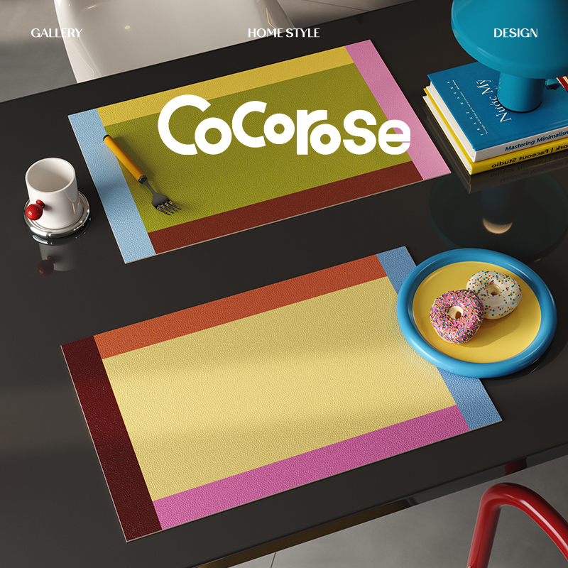 夏日特调皮革餐垫防水防油简约高级感隔热垫桌垫西餐盘垫家用碗垫