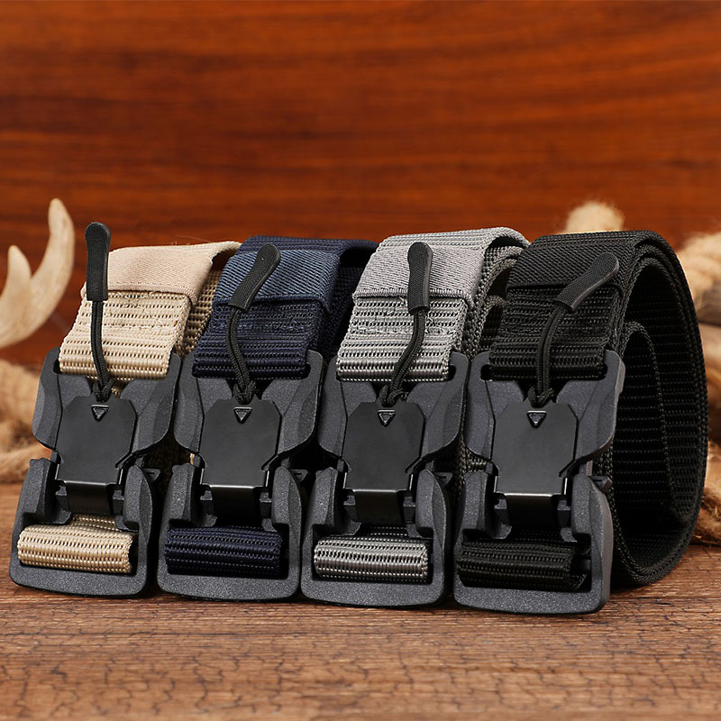Mens Belt Magnet Buckle Outdoor Nylon Belts Tactical Unisex