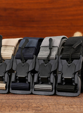 Mens Belt Magnet Buckle Outdoor Nylon Belts Tactical Unisex