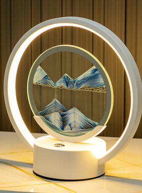 客厅玄关沙漏流沙画鹿摆件电视酒柜办公室家居装饰品乔迁结婚礼物