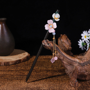 Handmade Wooden Hairpin Vintage Tassel Hair Stick Personaliz