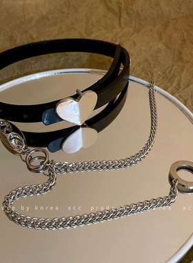 Personality fashion belt love necklace choker temperament ne