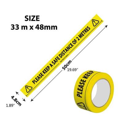 Yellow Social Distancing Stickers Tape Please Keep A Safe Di
