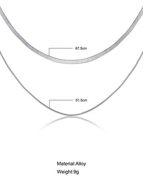 Double layer snake bone chain neck chain fashion necklace