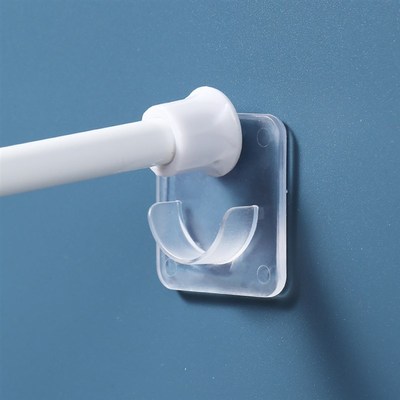 2PCS Shower Curtain Rod Mount Holder for Wall Adhesive Bathr