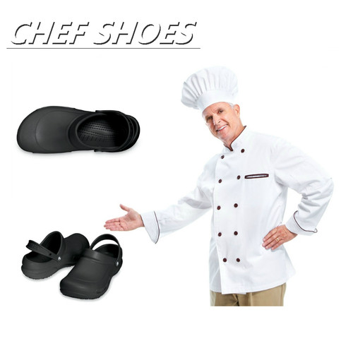 极速High Quality EVA Men Chef Shoes Non-slip Waterproof Oil-