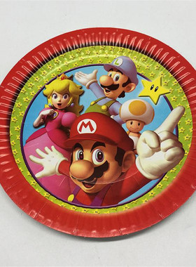 极速Super Mario Theme Party Decoration Tableware Paper Cup