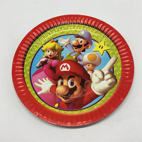 极速Super Mario Theme Party Decoration Tableware Paper Cup