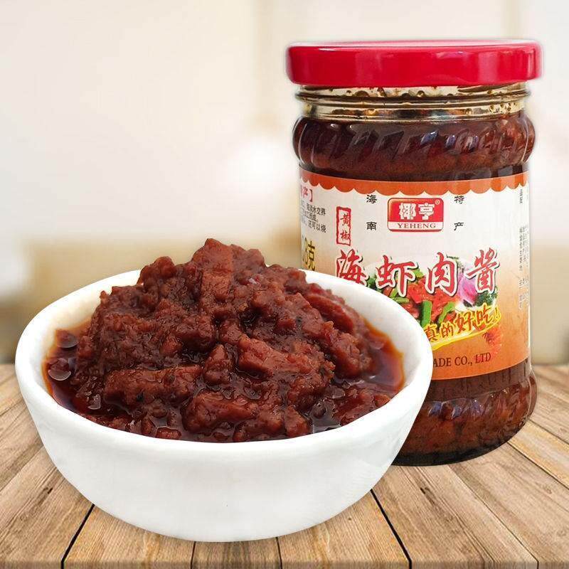 海南特产椰亨海虾肉酱208g/瓶正宗香辣海鲜酱拌面拌饭下饭调味酱