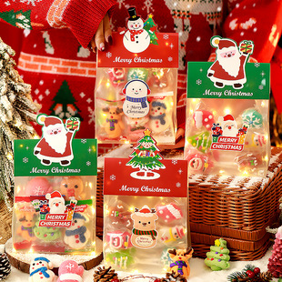圣诞节糖果礼物送女生闺蜜儿童装 饰软糖零食棉花糖派对棒棒糖礼品