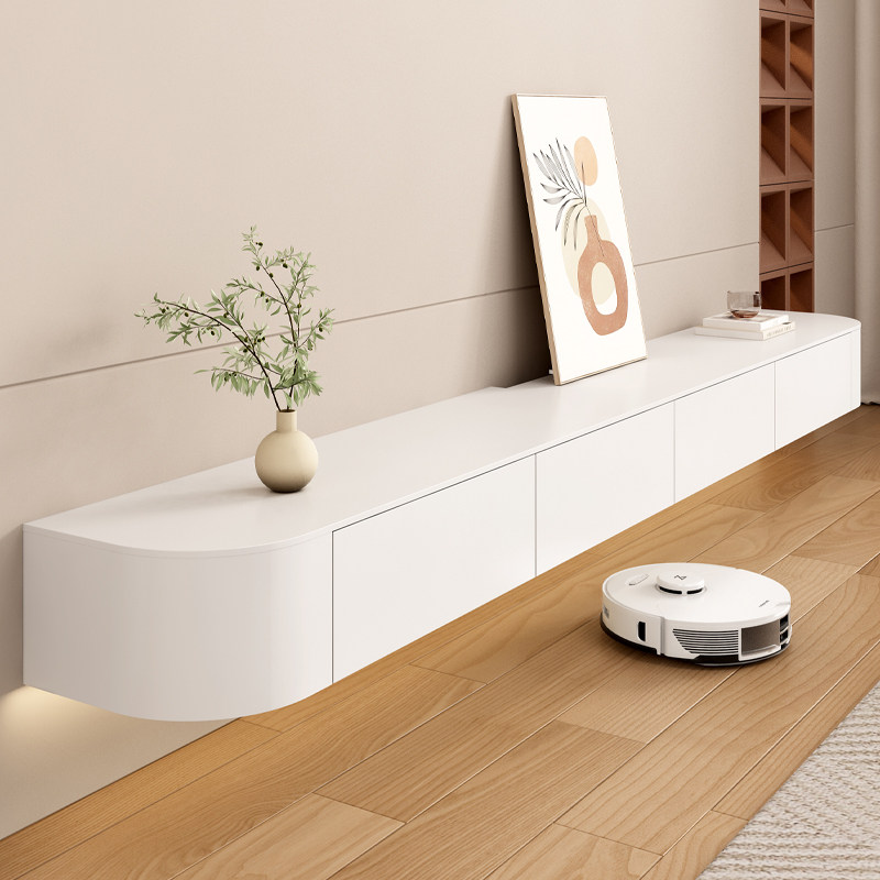 速发约客悬空电视柜简实壁挂式木厅小户型悬挂岩板电视柜茶几组合