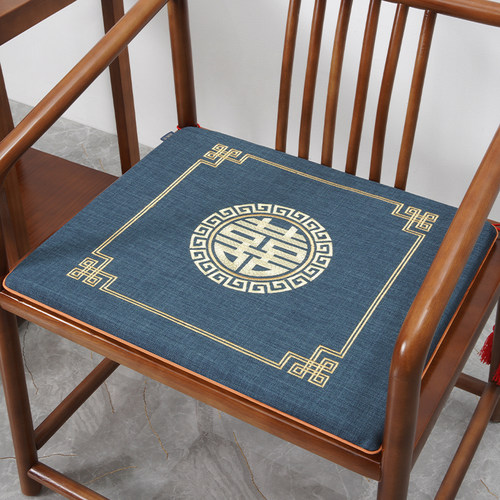 速发中师椅子垫红木坐发沙垫圈椅垫实木家具海绵加厚茶桌官帽椅太