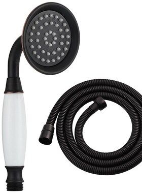 速发铜陶瓷金色圆形持手沐浴喷头小莲蓬头冷ici热a