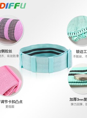 速发H蹲p cire美臀圈棉质乳胶不易滑力调节瑜伽拉可带深i翘臀