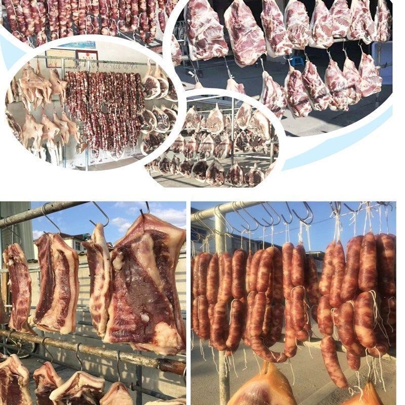 现货速发不锈钢挂腊肠钩加粗晒腊肉挂钩子S型尖头挂肉钩香肠钩子